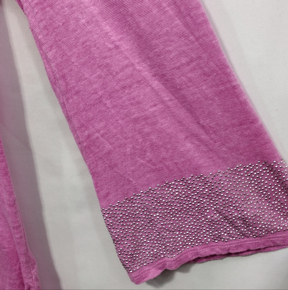 Inc Beach 100% Linen Top Women's XL Pink Barbiecore Vacation Cozy Comfy Retro - Picture 3 of 8